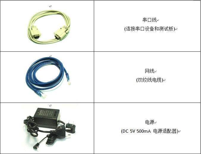 WIZ120SR-EVB 配件